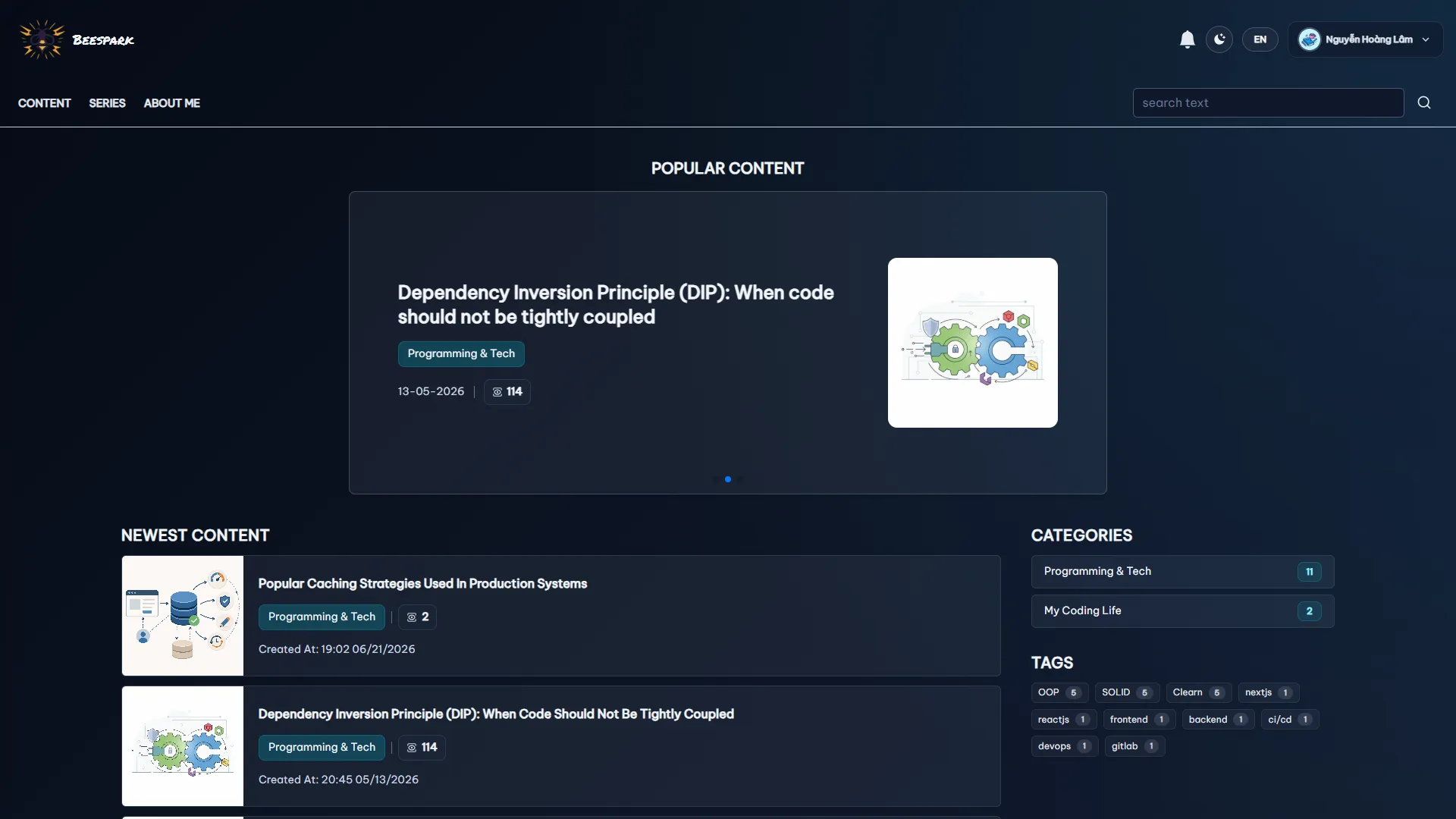 Fullstack Blogging Platform project preview